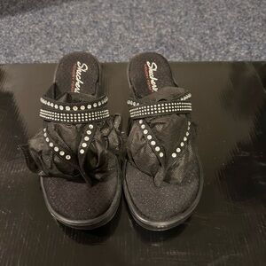 Skechers Women's Black Slide Sandals